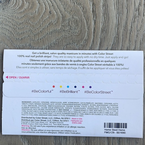 Color Street Silver White Sparkles Home Sleet Home Real Nail Polish Strips 2/$18 - Picture 6 of 7